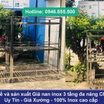 Chuyên Thiết kế và sản xuất Giá nan inox 3 tầng đa năng
