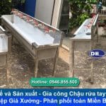 Thiết kế & sản xuất Chậu rửa tay inox công nghiệp Giá Xưởng